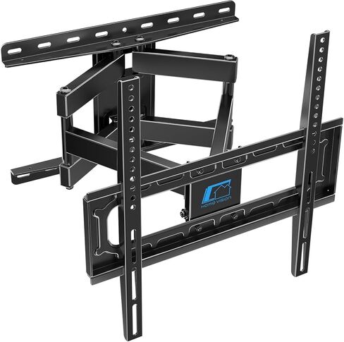HOME VISION TV Wall Mount for 32-65 Inch TV with Soundbar Bracket, Full Motion TV Mount with Articulating Dual Arms, Swivel and Tilt, TV Bracket Fits 8" 12" 16" Stud, Max VESA 400X400mm, Up to 132lbs in Saudi Arabia