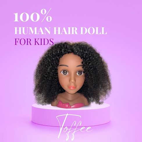 ماي دول، لعبة دمية ذات رأس تصفيف شعر بشري 100% + حامل (توفي) in Saudi Arabia