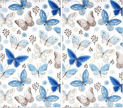 100 Vintage Butterfly Guest Napkins 3 Ply Disposable Paper Pack Spring Butterflies and Flowers Dinner Hand Napkin for Bathroom Wedding Holiday Birthday Party Bridal & Baby Shower Decorative Towels in Kuwait