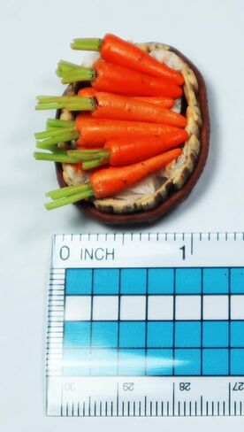 Realistic Red Oak Lettuce,Carrots and Eggplant Vegetable and Fruit Basket Figurine Miniature Dollhouse Accessory,Perfect DIY Dollhouse Food Dollhouse Kitchen Miniature. in Saudi Arabia