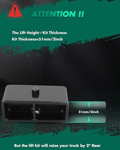 مجموعات رفع التسوية الخلفية SCITOO مقاس 2 بوصة مناسبة لـ GMC for Sierra 2500 HD 2011-2019 لسيارة شيفروليه لـ Silverado 2500 HD 2011-2019 - ارتفاع الرفع لا يساوي السماكة الفعلية in Kuwait