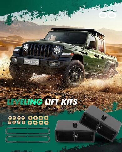مجموعات رفع التسوية الخلفية SCITOO مقاس 2 بوصة مناسبة لـ GMC for Sierra 2500 HD 2011-2019 لسيارة شيفروليه لـ Silverado 2500 HD 2011-2019 - ارتفاع الرفع لا يساوي السماكة الفعلية in Kuwait