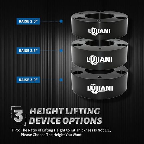 2" Front Leveling Lift Kits for 2007-2024 Silverado 1500/Sierra 1500 (2WD/4WD), Heavy Duty Forged Aluminum Strut Spacers Raise the Pickup 2 Inch, Suspension Level Lift Kit for Shock, 2 Pack in Saudi Arabia