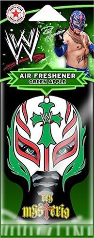 WWE - AIR FRESHENER - Rey Mysterio-Cross -WWE-LICENSED NEW IN PACK-sealed in Saudi Arabia