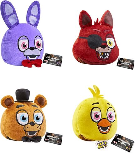 فانكو FNAF فايف نايتس ات فريدي - مجموعة من 4 رؤوس قطيفة ذات وجهين - فريدي، فوكسي، بوني وتشيكو in Saudi Arabia