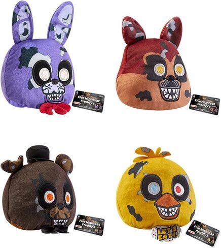 فانكو FNAF فايف نايتس ات فريدي - مجموعة من 4 رؤوس قطيفة ذات وجهين - فريدي، فوكسي، بوني وتشيكو in Saudi Arabia