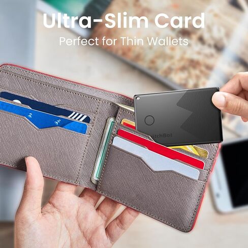 بطاقة SwitchBot Wallet Finder (4 حزم)، متتبع بلوتوث، محدد موقع العناصر للمفاتيح والهواتف والأمتعة، تعمل مع Apple Find My (iOS فقط، وليس Android)، عمر بطارية يصل إلى 3 سنوات مقاومة للماء in Kuwait