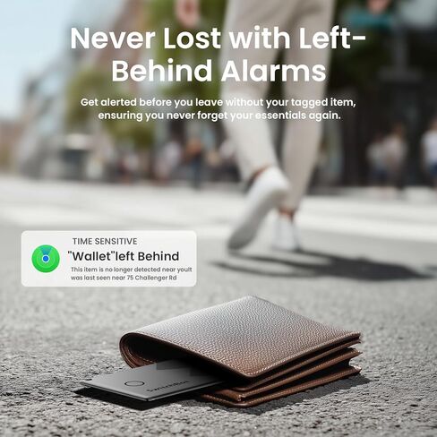 بطاقة SwitchBot Wallet Finder (4 حزم)، متتبع بلوتوث، محدد موقع العناصر للمفاتيح والهواتف والأمتعة، تعمل مع Apple Find My (iOS فقط، وليس Android)، عمر بطارية يصل إلى 3 سنوات مقاومة للماء in Kuwait