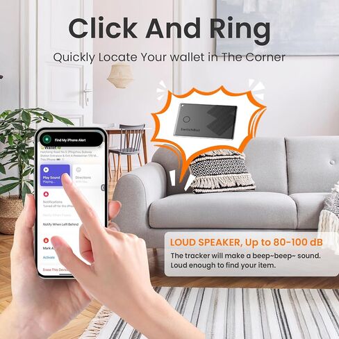بطاقة SwitchBot Wallet Finder (4 حزم)، متتبع بلوتوث، محدد موقع العناصر للمفاتيح والهواتف والأمتعة، تعمل مع Apple Find My (iOS فقط، وليس Android)، عمر بطارية يصل إلى 3 سنوات مقاومة للماء in Kuwait