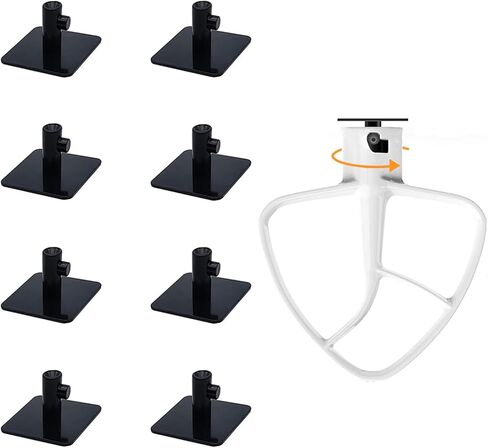 4 Pack Stand Mixer Attachment Holders, Food Mixer Accessories Hooks Compatible with Kitchenaid All Stand Mixer Attachment for Storing Flex Edge Beater, Egg Stirrer, Dough Hook, More Accessories in Saudi Arabia