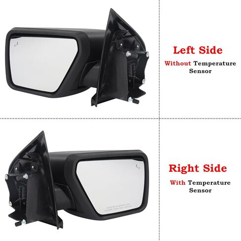 مرآة باب متوافقة مع 2021-2023 Ford F-150 7Pins غطاء محكم من جانب الراكب الأيمن قابل للطي يدويًا بدون ضوء إشارة الانعطاف وBLIS (ضوء النقطة العمياء) ML34 17683، ML34 17682 in Kuwait