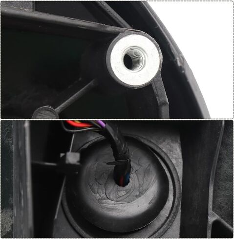 مرآة باب متوافقة مع 2021-2023 Ford F-150 7Pins غطاء محكم من جانب الراكب الأيمن قابل للطي يدويًا بدون ضوء إشارة الانعطاف وBLIS (ضوء النقطة العمياء) ML34 17683، ML34 17682 in Kuwait