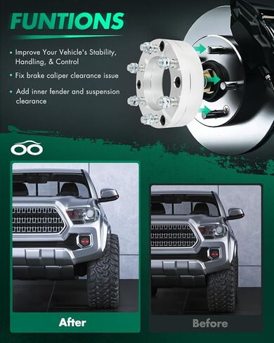SCITOO 5x5.5 to 6x5.5 Wheel Adapters 2 inch for Ram 1500 2012-2018 1500 Classic 2019-2023 No Hubcentric Wheel Adapters Studs 14x1.5 Bore 108mm 4Pcs in Saudi Arabia