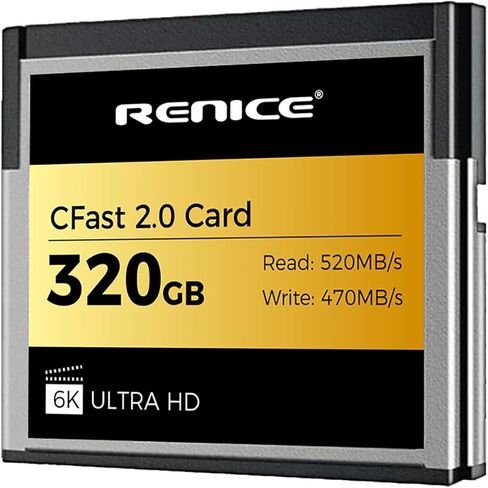RENICE 640GB Professional CFast 2.0 Memory Card- up to 520MB/s Read Speed-6K HD Video Recording- for Photographers in Saudi Arabia