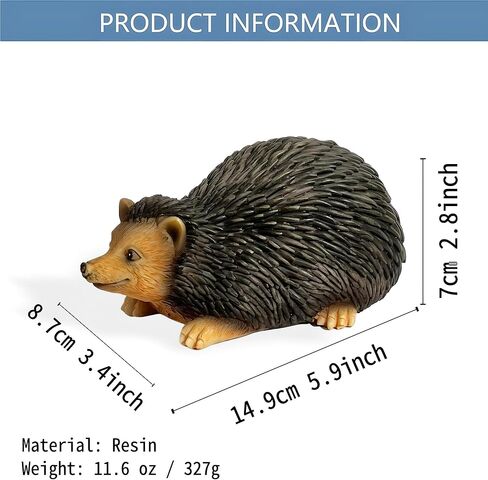 Hedgehog Fake Rock Key Hider Outdoor Hidden Key Box Resin Garden Statue with Secret Compartment Weatherproof Hide a Key for Yard Patio Geocaching in Saudi Arabia