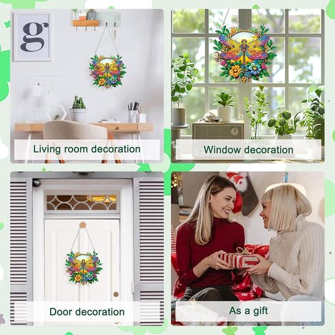 MAXBYE Easter DIY Diamond Art Kits for Adults Hanging Pendant Rabbit in a Bamboo Basket, Painting Diamond Gem Art Hanging Kits for Beginners Gift Window Wall Door Decoration 8×12Inch in Saudi Arabia