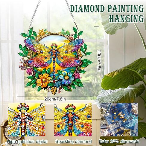 MAXBYE Easter DIY Diamond Art Kits for Adults Hanging Pendant Rabbit in a Bamboo Basket, Painting Diamond Gem Art Hanging Kits for Beginners Gift Window Wall Door Decoration 8×12Inch in Saudi Arabia