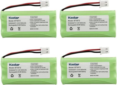 Kastar 4-Pack Ni-MH Battery, AAAA 3.6V 600mAh, Replacement for VTech 89-1333-00-00 89-1333-01-00 8913330000 8913330100 BT5632 BT5872 LS5101 / 5101 LS5105 / 5105 LS5145 / 5145 LS5146 / 5146 CPH-517J in Saudi Arabia