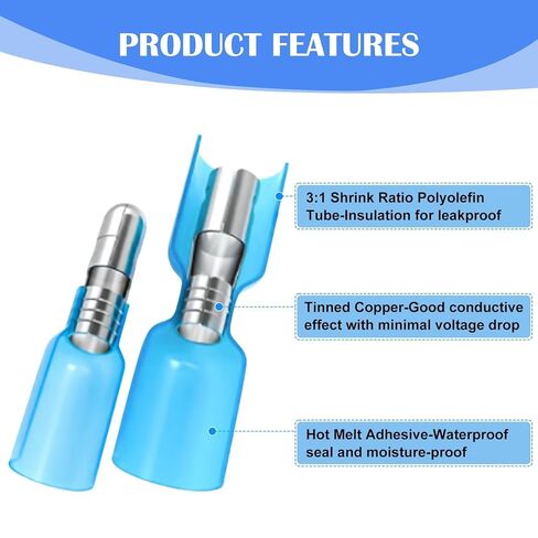 EEEKit 275 PCS Heat Shrink Butt Connectors, 110 PCS Solder Seal Wire Connectors & 165 PCS Heat Shrink Crimp Connectors Insulated Waterproof Electrical Marine Automotive Wire Terminals, Butt Splice in Saudi Arabia
