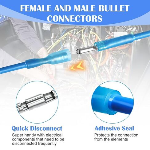 EEEKit 275 PCS Heat Shrink Butt Connectors, 110 PCS Solder Seal Wire Connectors & 165 PCS Heat Shrink Crimp Connectors Insulated Waterproof Electrical Marine Automotive Wire Terminals, Butt Splice in Saudi Arabia