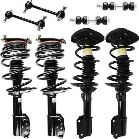 Detroit Axle - 8pc Struts Kit for 2004-2012 Chevrolet Impala 2005-2009 Buick LaCrosse [17" Wheels Exc. Air & Electric Assist] Complete 4 Front Rear Struts with Coil Spring 4 Sway Bar Links Replacement in Saudi Arabia