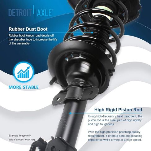 Detroit Axle - 8pc Struts Kit for 2004-2012 Chevrolet Impala 2005-2009 Buick LaCrosse [17" Wheels Exc. Air & Electric Assist] Complete 4 Front Rear Struts with Coil Spring 4 Sway Bar Links Replacement in Saudi Arabia