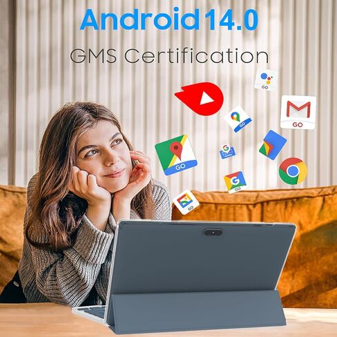 ATOZEE Tablet 10 Inch Android 14 Tablet with Keyboard Tablets Include Case Mouse Stylus 8GB RAM 64GB ROM 1TB Expandable Tablet 2MP+8MP Dual Camera 6000mAh Battery 5G WiFi-6 Bluetooth 2 in 1 Tablet PC in Kuwait