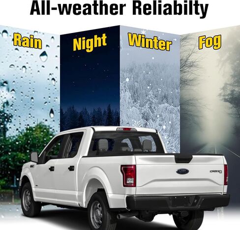 مجموعة مصابيح الذيل الجانبية للسائق الأيسر متوافقة مع Ford F-150 2015 2016 2017، مصابيح فرامل الضوء الخلفي لـ F150، ضوء خلفي من المصنع OEM مع مصابيح الهالوجين، يناسب شاحنة النقل in Kuwait