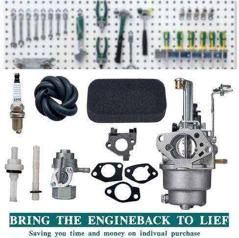 511-7277 carburetor with Air Filter Oil pipe spark plug gasket kit For CAT Caterpillar RP6500 RP6500E Gas Generator Replaces# 511-7277 in Saudi Arabia