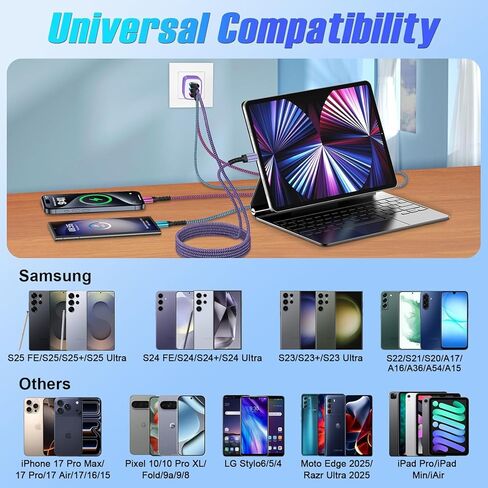Type C Charger Cable Fast Charging, [10FT,3Pack] Long Android Phone Charger USB A to USB C Cord for Samsung Galaxy S24 A54 A14 A35 A23 S23 Ultra S22 S21 FE S20 Z Fold6 Flip6,Google Pixel 9 Pro 8 7a 6a in Saudi Arabia