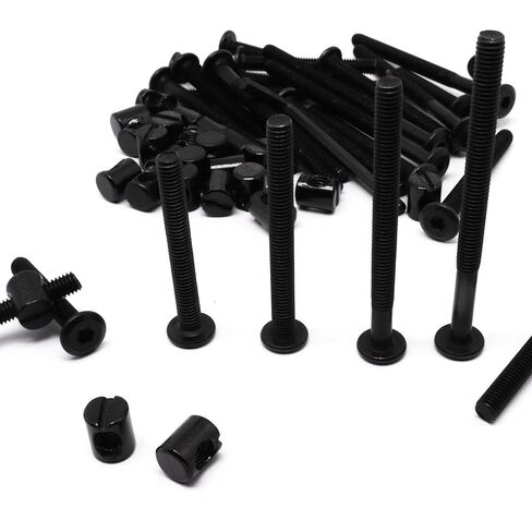 Crib Screws Replacement Set, Delta Crib Screws Hex Socket Cap Bolts Barrel Nut Baby Bed Hardware Replacement Kit Furniture Bolts (25-Set M6) in Kuwait