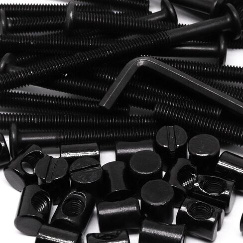 Crib Screws Replacement Set, Delta Crib Screws Hex Socket Cap Bolts Barrel Nut Baby Bed Hardware Replacement Kit Furniture Bolts (25-Set M6) in Kuwait