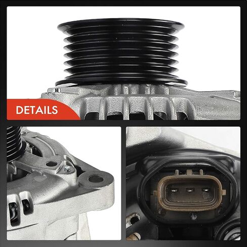 A-Premium Alternator Compatible with Kia Sportage 2017-2022 & Hyundai Tucson 2018-2021, 2.0L 2.4L, 12V 140A 6-Groove Pulley Clockwise, Replace# MPA14076, 37300-2G051 in Saudi Arabia