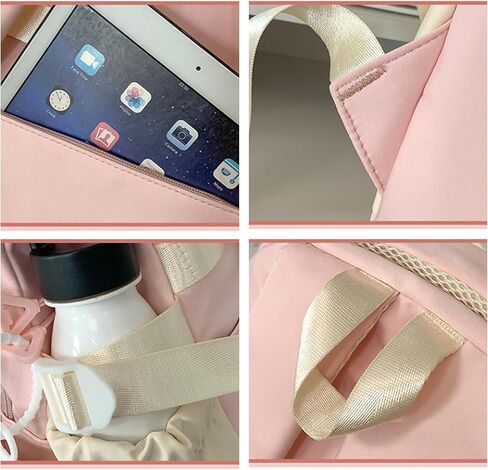 حقيبة ظهر Coquette College Y2K Kawaii Preppy كبيرة للكمبيوتر المحمول حقيبة كتب كاجوال جمالية أنيقة للسفر للنساء (أزرق) in Saudi Arabia