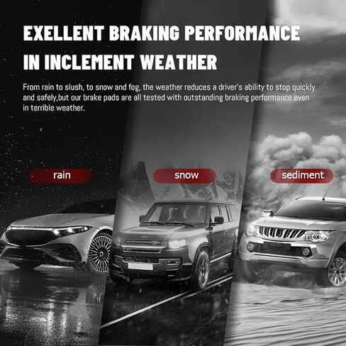 SIPAUTEC-Ceramic Disc Brake Pads 4-Wheel Set Replacement For 2023 2022 2021 2020 Toyota Highlander (Front+Rear) in Kuwait