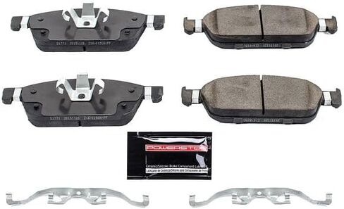 Power Stop Z23-1771 Front Z23 Evolution Sport وسادات فرامل سيراميك مملوءة بألياف الكربون مع أجهزة لفورد فوكس 2015-2018، لينكولن MKC 2015-2019 [نموذج محدد] in Kuwait