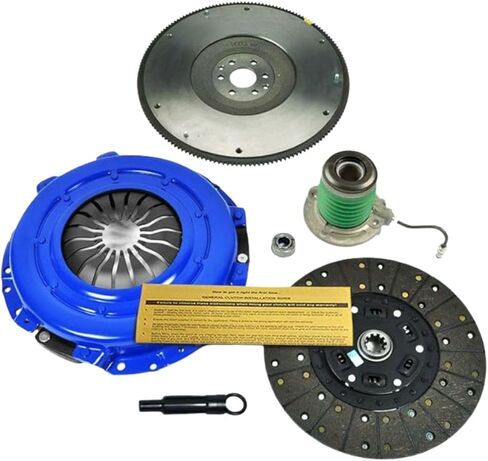 مجموعة القابض EFT Stage 2 مع دولاب الموازنة لـ 2005-10 Ford Mustang 4.6L V8 Shelby GT Bullitt - مركز نوابض عالي التحمل وزنبركات معالجة بالحرارة لتعزيز المتانة والقوة - ضمان العلامة التجارية لمدة 12 شهرًا in Saudi Arabia