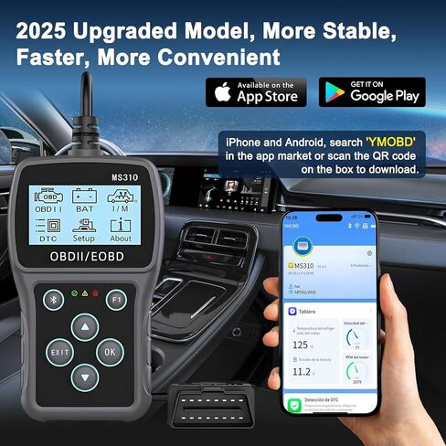 أداة تشخيص السيارة عبر الماسح الضوئي obd2 عبر البلوتوث: التحقق من رموز الأخطاء ومسحها باستخدام جهاز اختبار البطارية لأصحاب السيارات وعشاق الأعمال اليدوية - قارئ رمز المحرك مع البيانات الحية للمركبات بعد عام 1996 in Saudi Arabia