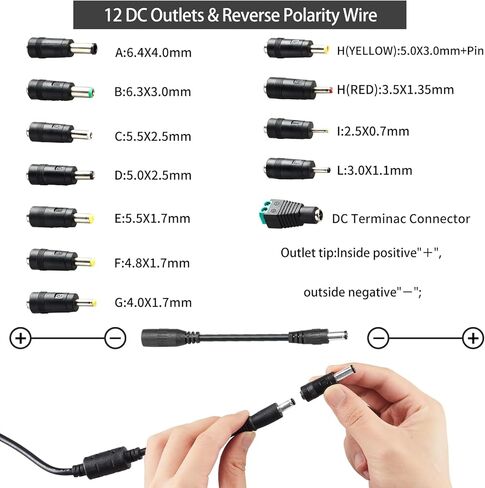 144W Adjustable Power Supply Adapter 3V~24V 6A Universal Variable Switching Power Adapter 100V-240V AC to DC Converter Transformer with 14 Tips&Polarity Converter3V 5V 6V 9V 12V 15V 16V 18V19V20V24V in Saudi Arabia