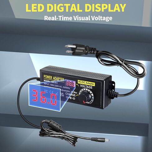 144W Adjustable Power Supply Adapter 3V~24V 6A Universal Variable Switching Power Adapter 100V-240V AC to DC Converter Transformer with 14 Tips&Polarity Converter3V 5V 6V 9V 12V 15V 16V 18V19V20V24V in Saudi Arabia