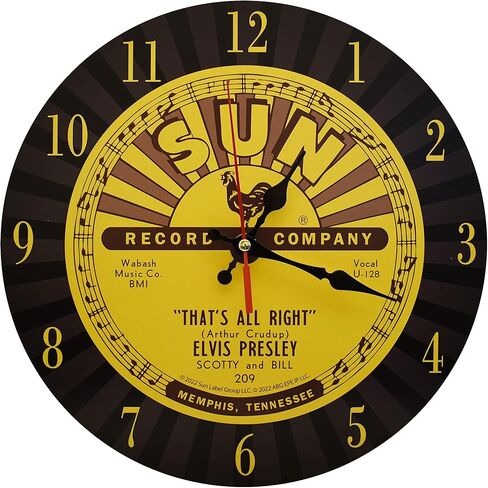 Midsouth Products Elvis Presley Clock - Elvis On Motorcycle 11.75" Diameter in Kuwait