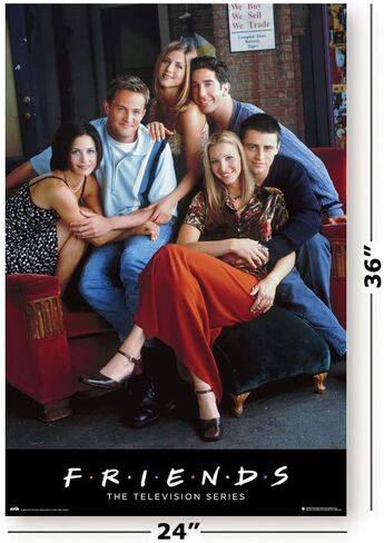 POSTER STOP ONLINE Friends - TV Show Poster (The Friends on Couch at Central Perk Cafe) (Size: 24 x 36) in Saudi Arabia