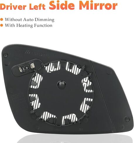 Rearview Heated Driver Left Side Mirror Fits for 2009-2019 BMW 228i 320i 328d 335i 340i 535d 535i 740i 740Ld 760Li i3 M2 M235i M240i M3 M6 X1 GT xDrive Gran Coupe & More NOTE ONLY for 2-PIN in Saudi Arabia