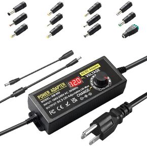 محول طاقة عالمي 108 واط قابل للتعديل 9 فولت ~ 36 فولت تيار مستمر محول محول 100 فولت-240 فولت تيار متردد إلى تيار مستمر مع شاشة عرض جهد LED، 14 طرف ومحول قطبية، 9 فولت 12 فولت 15 فولت 18 فولت 20 فولت 24 فولت... مصدر طاقة 36 فولت in Kuwait