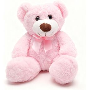14" Pink Teddy Bear Plush Toy, Soft & Cuddly Teddy Bear Stuffed Animal with Cute Bow, for Girls, Girlfriends, Ideal for Valentine’s Day, Birthday, Christmas in Kuwait