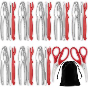 مقرمشات وأدوات السلطعون، مجموعة مقرمشات وأعواد جراد البحر، مجموعة أدوات المأكولات البحرية 9 قطع - أداة تكسير ساق السلطعون/مفرقعات الجوز، مقشر جراد البحر، شوكة أرجل السلطعون، مقص وحقيبة تخزين، أواني غليان المأكولات البحرية in Kuwait