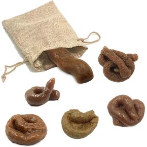 6 pieces real fake poo novelty floating fake poo toy, April Fool's Day prank, Gag Toys，cat fake poo, Fake shit, many shapes animal poo.（Brown） in Saudi Arabia