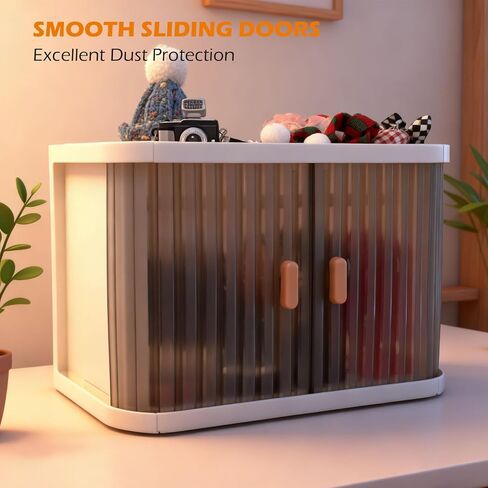 Stackable Doll Closet Wardrobe for Labubu Dolls, Foldable Storage Organizer with Sliding Doors for 17cm 15cm Dolls Includes 10 Metal Hangers & Wooden Rod in Saudi Arabia