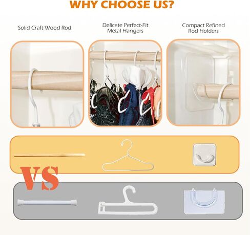 Stackable Doll Closet Wardrobe for Labubu Dolls, Foldable Storage Organizer with Sliding Doors for 17cm 15cm Dolls Includes 10 Metal Hangers & Wooden Rod in Saudi Arabia