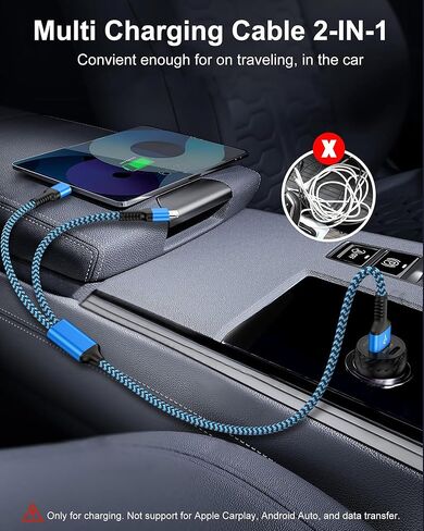 iPhone Charger Cable, 3/6/10FT USB C to USB C Fast Charging Cord, 20W PD3.0 Data Syning for iPhone 16 Pro Max/16 Pro/16 Plus/16/15Pro Max/15 Pro/15Plus/15, Braided Wire for Android Auto &Apple CarPlay in Saudi Arabia